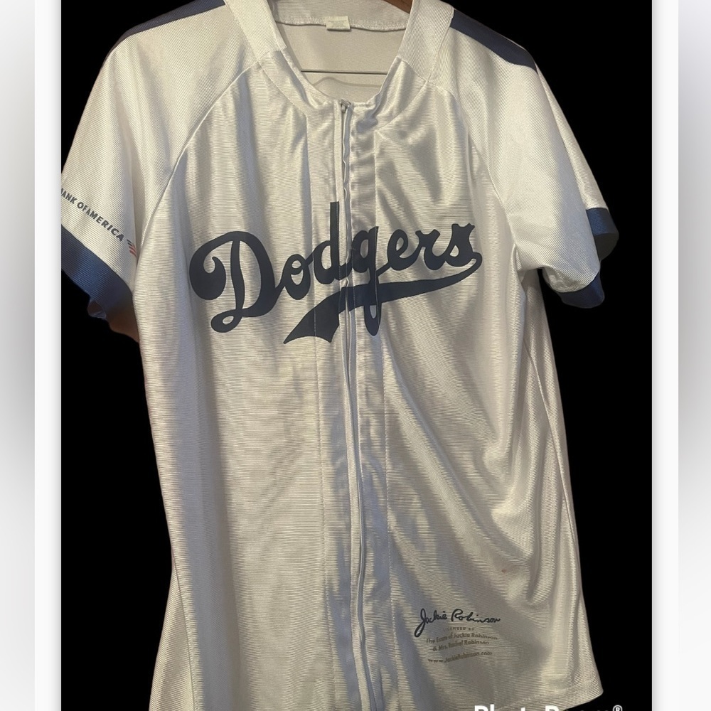 Vintage Dodgers Jersey #42 Jackie Robinson Zip Up BOA Jersey - Picture 5 of 13